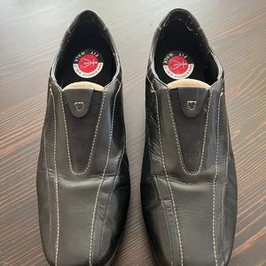 Predictions  Black Leather Slip On Shoes Size 12